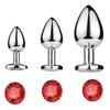 Rose Gold Rainbow Metal Anal Beads Butt Plug Set Colorful Crystal Mini Small Medium Large Anal Plug Jewelry Sex Toy Insert