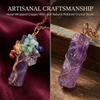 Irregular Crystal Crystal Tree Of Life Natural Amethyst Crushed Stone Pendant  Gift For Girls