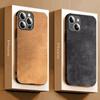 Роскошный противоударный чехол из искусственной кожи ягненка для iPhone 14 13 12 11 Pro Max X XS XR 7 8 Plus, мягкий противоударный чехол в стиле ретро