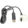 2 In 1 USB Charger Cable Wire for Microsoft Xbox 360 Wireless Controller PC Accessories Parts