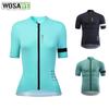 WOSAWE Женский и мужской велосипедный трикотаж Синий велосипедный дышащий тонкий трикотаж для шоссейного велосипеда Легкая одежда для активного отдыха Женские футболки Быстросохнущие топы