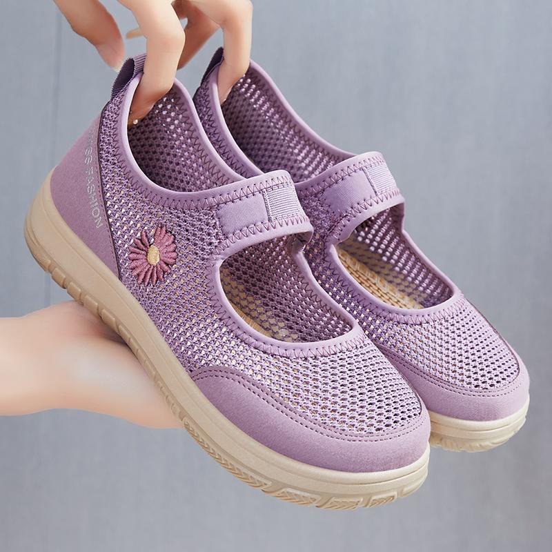 Fashion Women Shoes Breathable Vulcanized Shoes Fashion Comfortable Female Dance Work Shoes Breathable Mesh Casual Walking Shoes Ladies