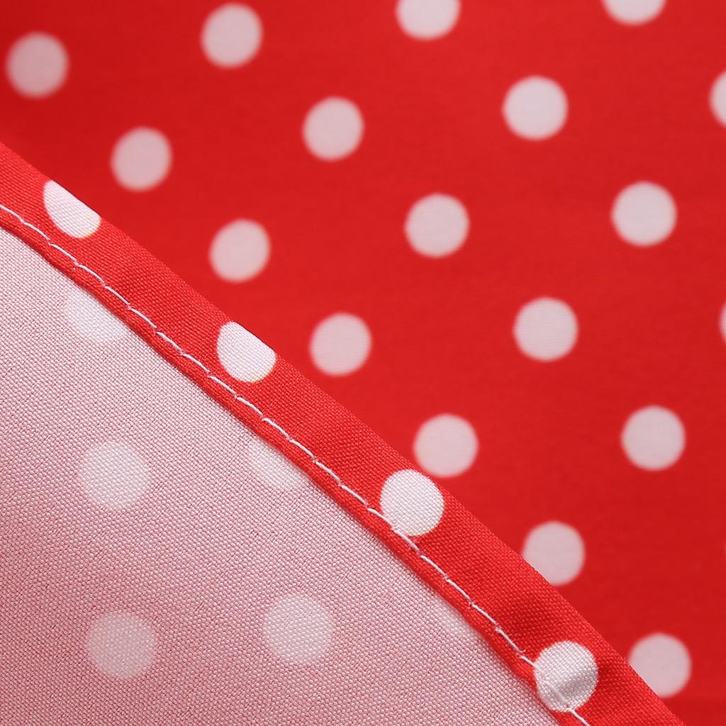 Retro Women's Square Neck Short Sleeve Polka Dot Print Lace Up Waist Big Swing Dress