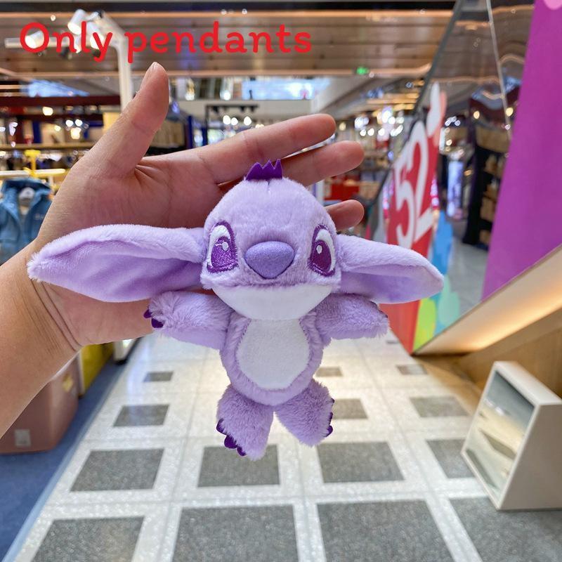 Плюшевый брелок Stitch с кольцом для ключей для украшения рюкзака и коллекционеров