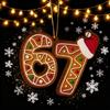 2 Pcs 67 Christmas Ornaments Funny Six Seven Gingerbread Hanging Ornament Acrylic Holiday Tree Decor Gift for Teens Kids Family Friends Coworkers