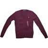 Polo FW23 Solid Color Small Pony Embroidered V-Neck Long Sleeve Knit Sweater Women Sweater Purple 211570011-063