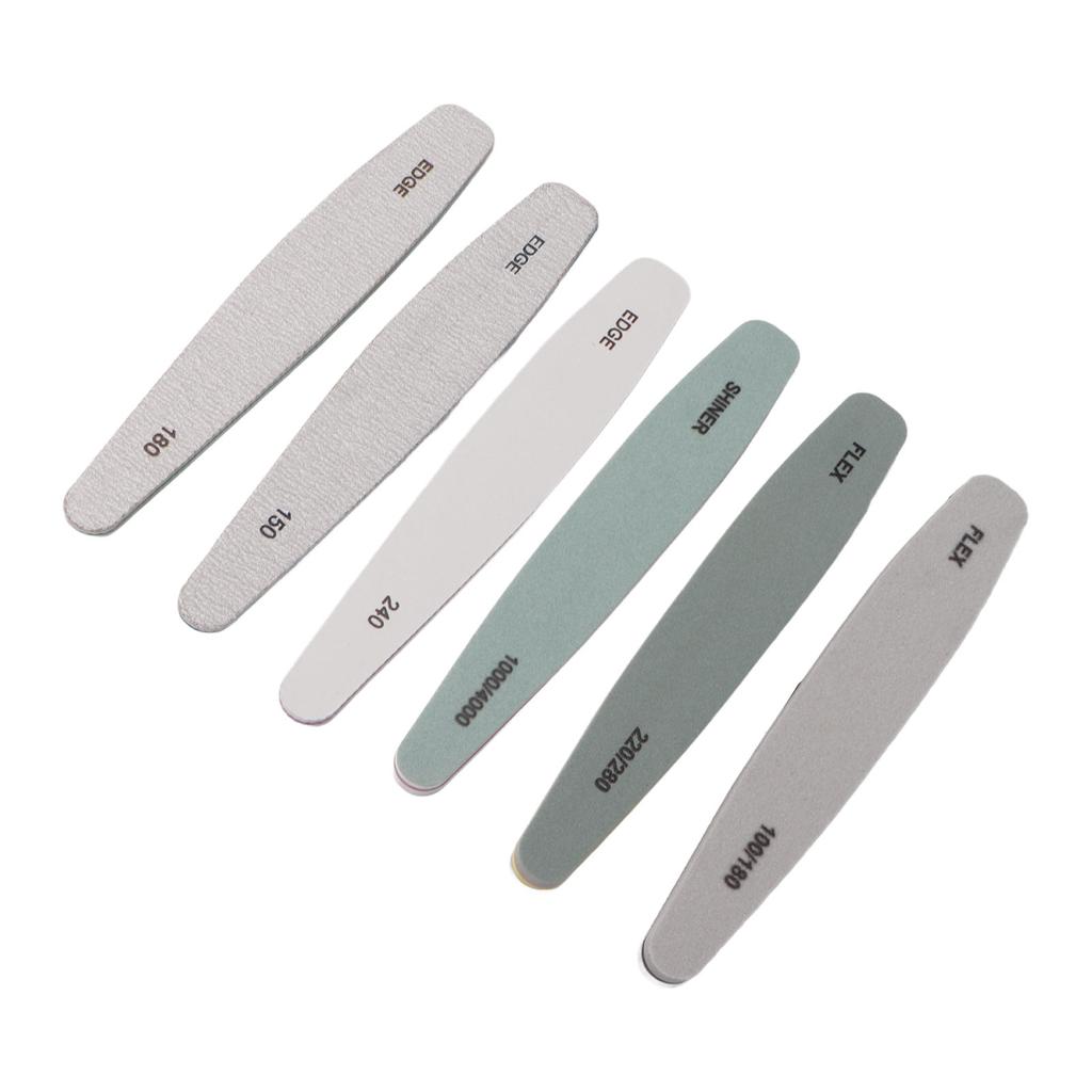 Nail File Professional Reusable Washable Curved Manicure Nail File Tool for Salon Pedicure