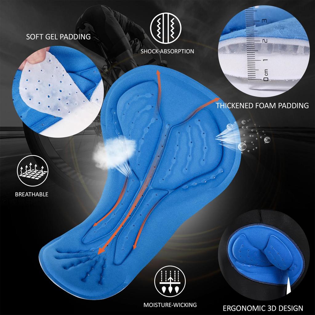 Мужской комплект велосипедного трикотажа Lixada, дышащие быстросохнущие шорты с короткими рукавами и мягкой подкладкой для велоспорта MTB