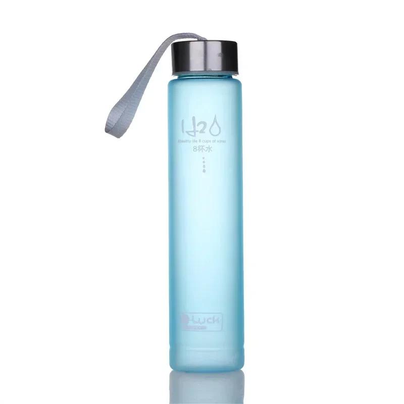 Бутылка для воды Термосы Посуда для питья Матовый Спортивный Небьющийся Пластиковый Лимонный Сок Хранение Бутылки Дорожные Товары Для Девочек Напитки Бар