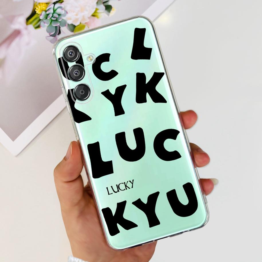 For Samsung Galaxy M15 5G Case SM-M156B Luxury Marble Clear Silicone Soft TPU Phone Cover For Samsung Galaxy F15 5G