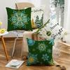 Christmas Pillow Home Green Christmas Tree Snowflake Bell Sofa Decorative Pillow Case