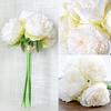 5 Head Big Peony Artifcial Silk Fake Flower Home Display Wedding Decor Bouquet
