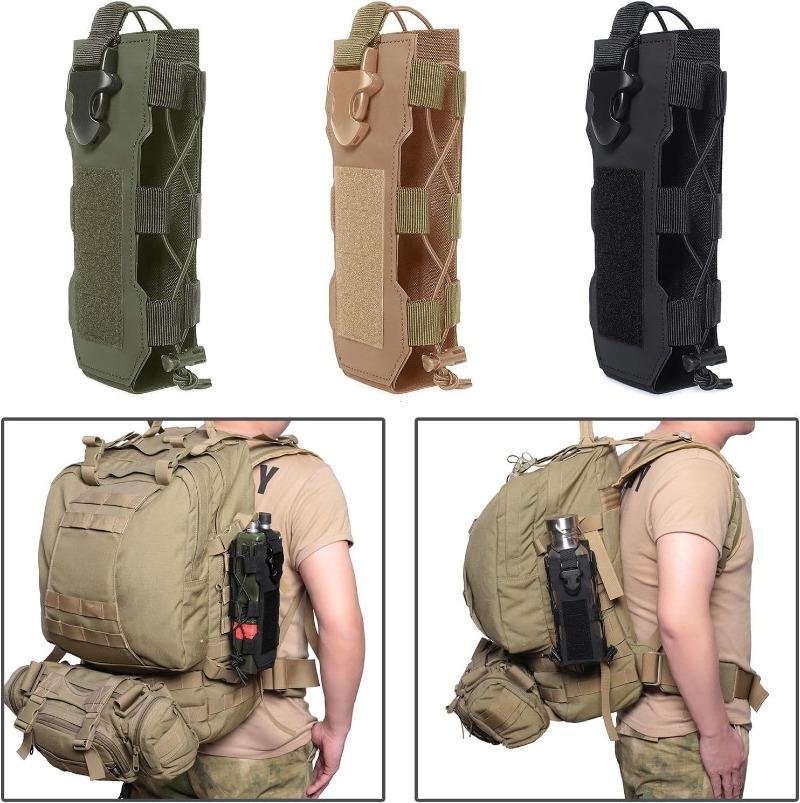Molle Подсумок для бутылки с водой Радиокобура Набедренная сумка Спорт на открытом воздухе Рыбалка Кемпинг Охота Туризм Путешествия Подсумок Держатель для фляги