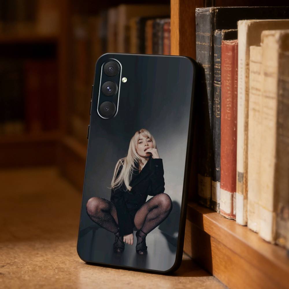 Чехол для телефона Singer S-Sabrina Carpenter для Samsung S26, S25, S24, S23, S22, S21, Plus, Fe, Lite, Другие Черный Чехол