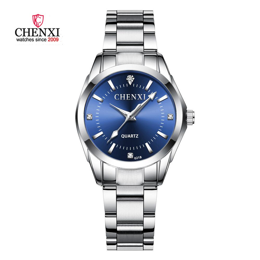 Fasinon Elegant Women Casual Watches Pink Rhinestone Simple Minimalism Lady Quartz Wristwatch 3ATM Waterproof CHENXI Brand Clock