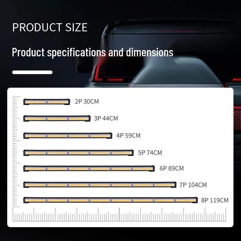 COB Single Row Light for Car Grille, Truck Roof, Rescue Warning, and Bumper Strobe.