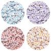 100/200/300/500pcs Acrylic Mixed Color Letter Beads Round Loose Spacer Russian Beads For Jewelry Making Diy Handmade Bracelet
