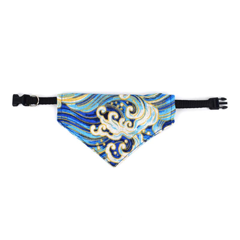 Ретро Принт Выдвижной Треугольный Бандаж для Питомца и Слюнявчики-Воротники.