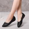 Fashion GKTINOO Breathable Genuine Leather Summer Shoes Woman 2025 Flat Low Heel Mother Hollow Out Leather Slip On Shoes For Women Soft