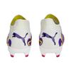 Puma Future Ultimate Create Round Toe Lace-Up Soccer Shoes Unisex Soccer Shoes White Purple Yellow 107323-01