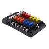 12-Way Blade Fuse Box Holder W/ LED Indicator