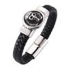 Punk Skull Bracelet Men Leather Bracelets Stainless Steel Magnetic Buckle Bangle Male Jewelry Gift BB0280