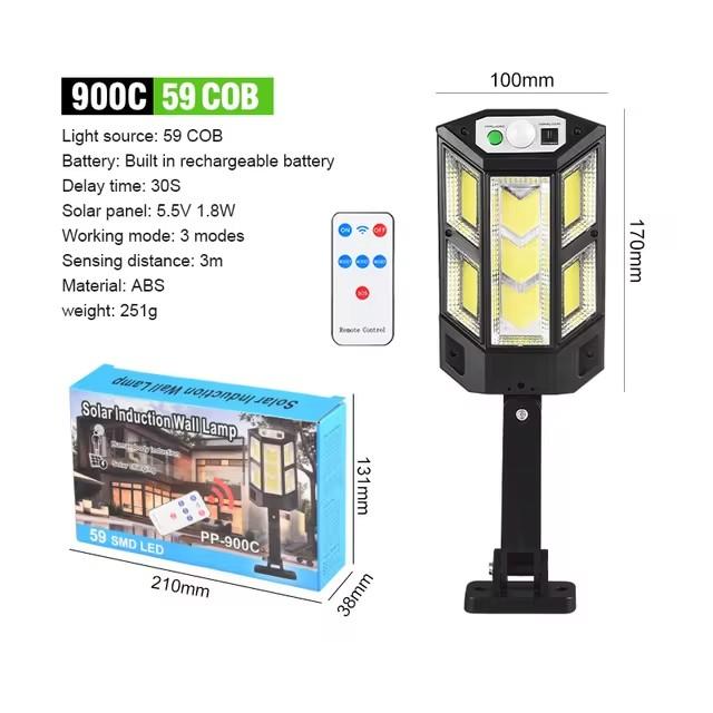 Super Bright Solar Lights Outdoor Motion Sensor Solar Street Lamp Wall Security Sunlight For Garden Patio Path Yard