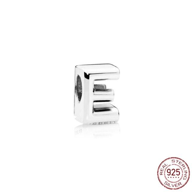 Браслет-подвеска из серебра 925 пробы с буквами AZ и буквами, бусины с именем для женщин, DIY кулон, изготовление ювелирных изделий