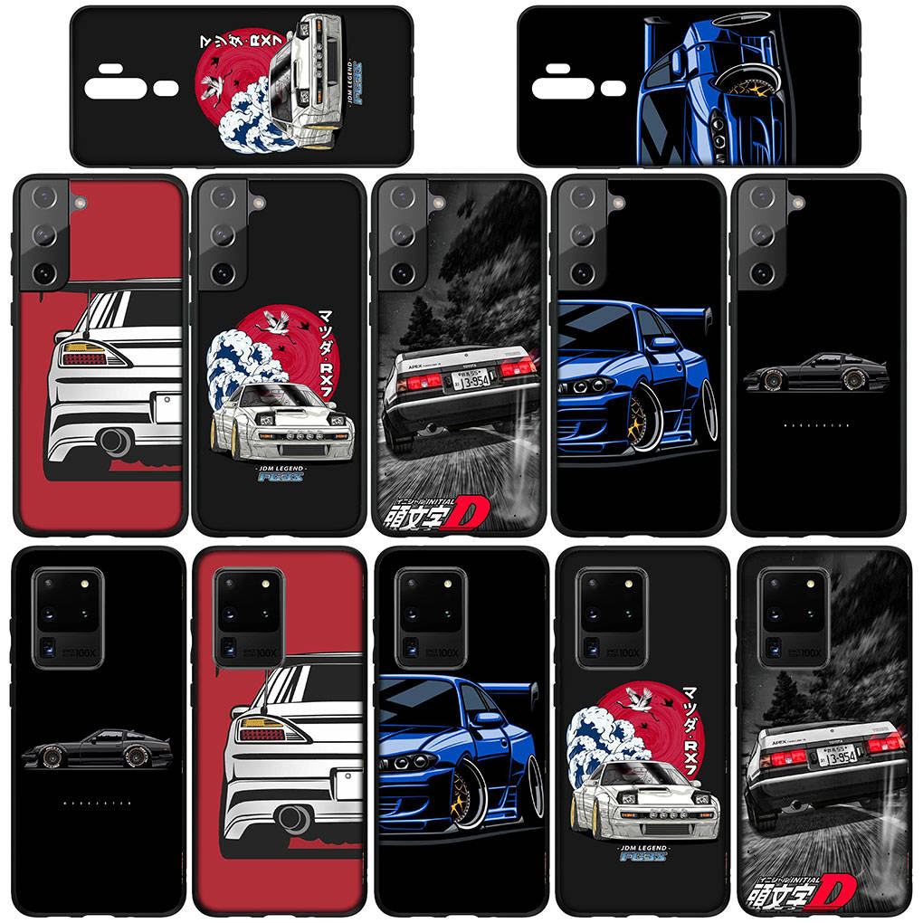 Чехол для телефона Samsung Galaxy S24 S23 iPhone 15 14 Xiaomi Redmi Note 13 12 11 8 10 9 Pro Max X XR OPPO A15 Huawei Initial D Super Car AE86 Supercar