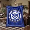 Portsmouth FC Theme Fleece Blanket Cozy Soft Plush Blanket For Bedroom Couch Travel