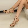 2024 New Summer Sexy Nightclub Fashion Pointed Toe Open Toe High Heel Sandals with Thin Heel for Women