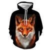 Men's Hoodie Pullover Hoodie Sweatshirt Hooded Graphic Fox Print Casual Streetwear Spring & Fall Clothing