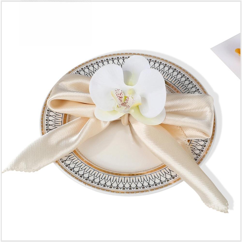 1Pcs Wood Orchid Napkin Ring Buckles Nordic Style Napkin Holder Table Dinnig Decoration Weddings Parties Christmas Party