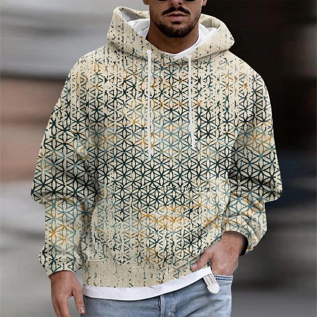 Мужское плюшевое теплое пальто с принтом, флисовый свитер, повседневное пальто, свитер с карманами, осенне-зимнее пальто