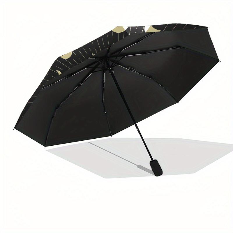 Mystical Moonlit Cat: Enchanted Book IllustrationUmbrella, Portable 3-Fold Umbrella for Men & Women,Christmas Gift ES121