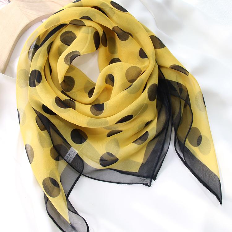 Summer Scarf, Women's Gift, Small Scarf, Polka Dot Versatile Scarf, Sunscreen Thin Scarf