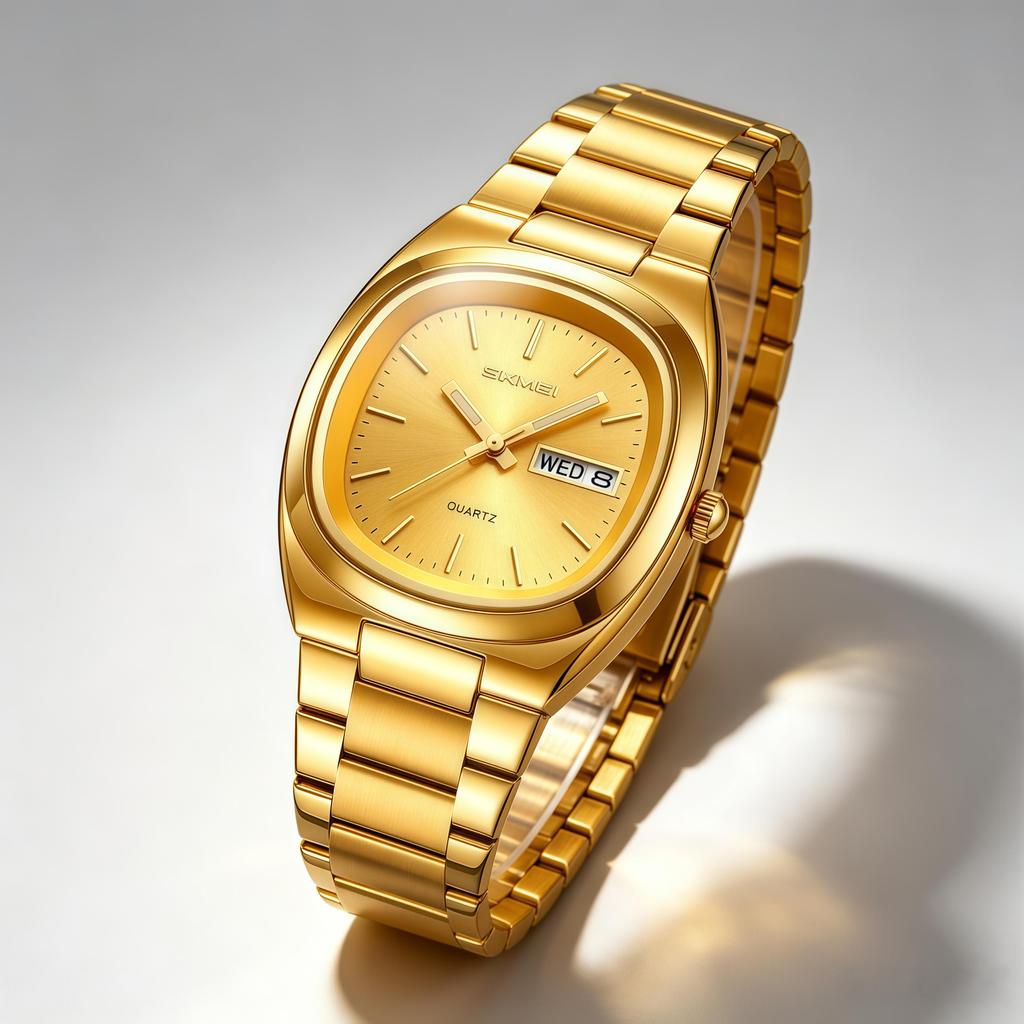 Unisex Quartz Watch SKMEI Stainless Steel Calendar 30M Waterproof 2420
