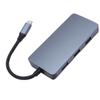 8-в-1 Док-станция 4K Type C PD USB3.0 USB2.0 RJ45 HD Multimedia Interface USB-хаб Многопортовый адаптер для ноутбука