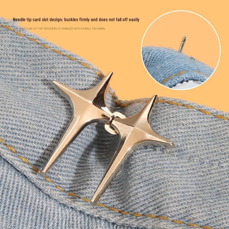 Cross Star Adjustable Cinch Belt: No-Sew, Detachable Hook & Eye Waist Slimming Gadget