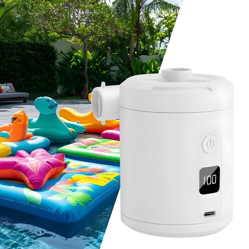 Мини Портативный Воздушный Насос Кемпинг Воздушный Насос Электрический 5200 мАч Аккумулятор 4000 Па Быстрый Надуватель Сдуватель Для Бассейна Пляжа Путешествий Дома