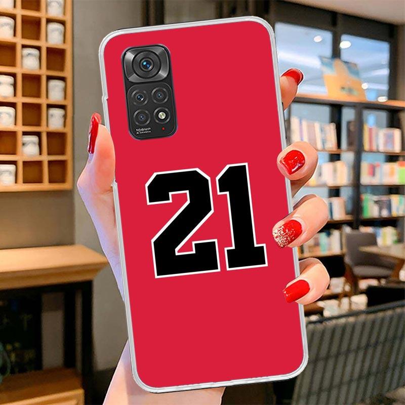Basketball 23 24 8 Number Cover Phone Case For Xiaomi Redmi Note 15 14 13 12 11 10 Pro Plus 14S 12S 11S 11T 11E 10S Soft Fundas