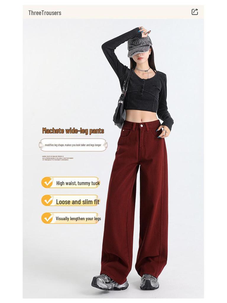 Женские джинсы с высокой посадкой и широкими штанинами - Коллекция Весна 2025