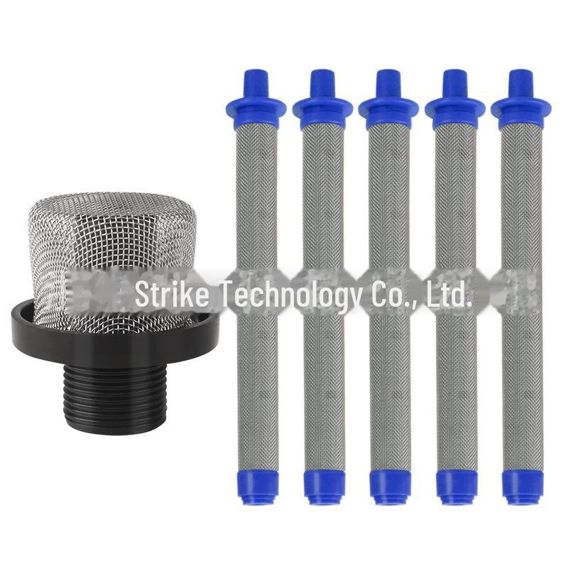 Комплект безвоздушного распылителя высокого давления: Форсунка, седло «утконос», труба, фильтр распылителя, удлинительный стержень.