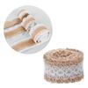 1m/roll Craft Rustic Vintage Satin Bow Sisal Trim Jute Burlap Lace Edge Hessian Ribbon