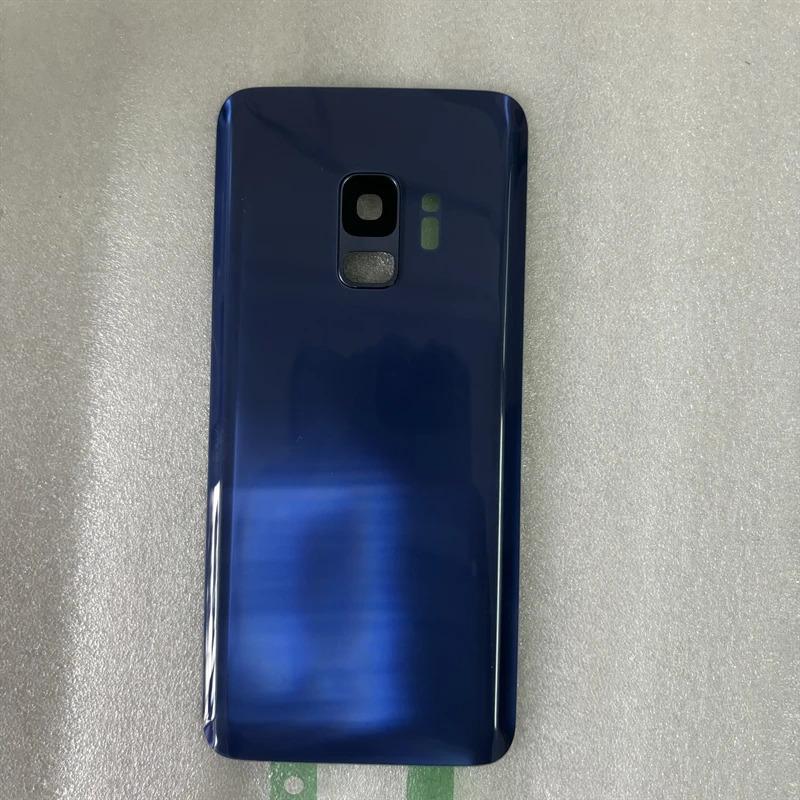 Для Samsung Galaxy S9 G960 / S9 Plus G965 SM-G965F Задняя крышка аккумулятора Задняя стеклянная панель Корпус Чехол Объектив камеры Замена