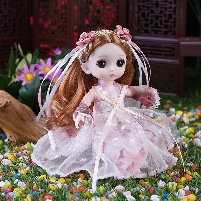 Кукла-костюм Hanfu Дворцовый костюм Свадебное платье Платье для девочки и ребенка Кукла-переодевалка Кукла из ночного рынка Кукла-достопримечательность Маленькая принцесса