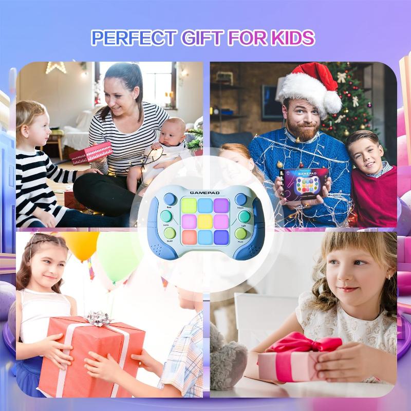 Ручка для игрушек Fidget с быстрым нажатием, улучшенная мигающая игра Quick Press Games Pro для детей, игра Fidget с подсветкой Speed Push, портативная консольная игрушка-геймпад