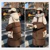 Winter Korean Style Long Over-Knee Thick Loose Cotton-padded Jacket, Warm Coat