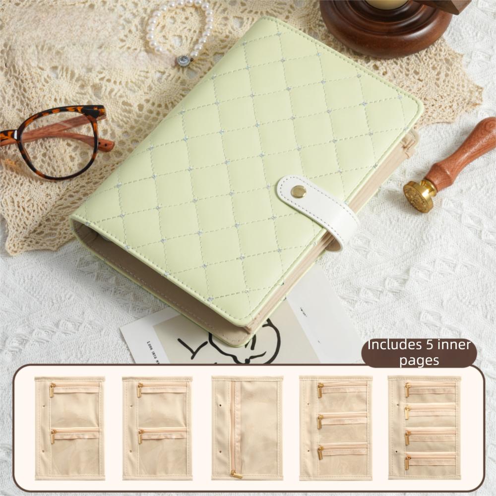 PU Leather Jewellery Binder Zipper Jewelry Organizer Roll Creative Jewelry Storage Bag Necklace