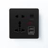 Depoguye Black  Wall Power Button,International General Push Button Light Switch,  Villa Hotel On Off  Switch 220V 86mm*86mm